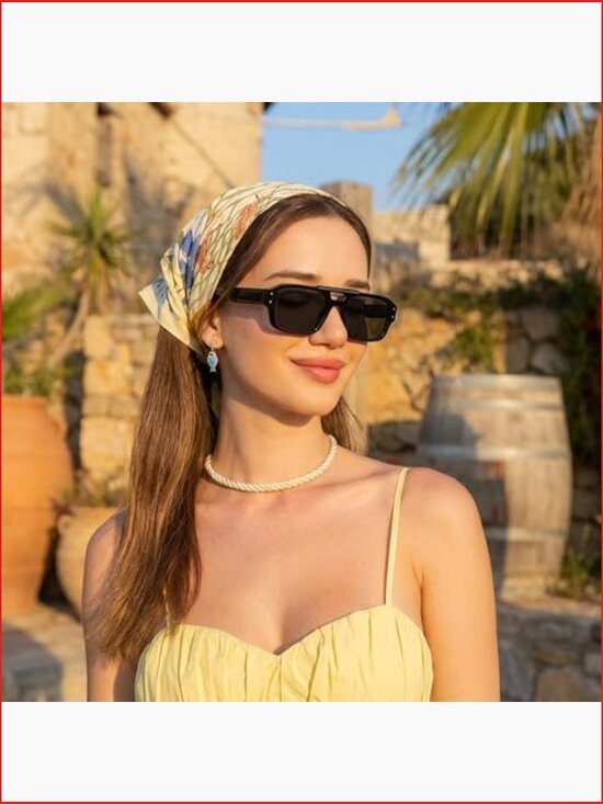 Retro Square Aviator Sunglasses UV400 Protection Lightweight Composite main image 6
